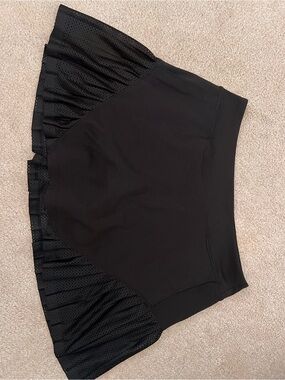Under Armour Black Athletic Skirt with Pleated Mesh Panels